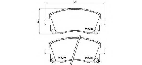 BREMBO P 78 010 Комплект гальмівних колодок,