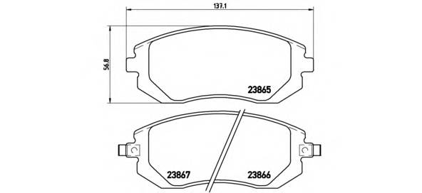 BREMBO P 78 013 Комплект гальмівних колодок,