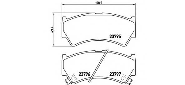 BREMBO P 79 013 Комплект гальмівних колодок,