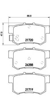 BREMBO P 79 027 Комплект гальмівних колодок,