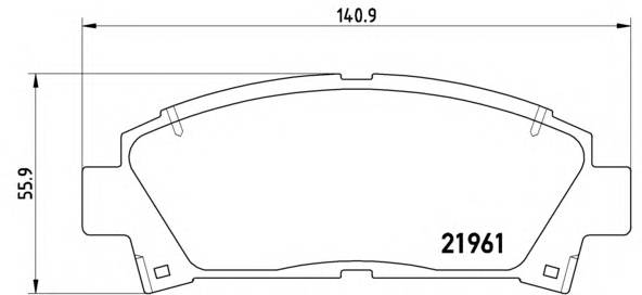 BREMBO P 83 028 Комплект гальмівних колодок,