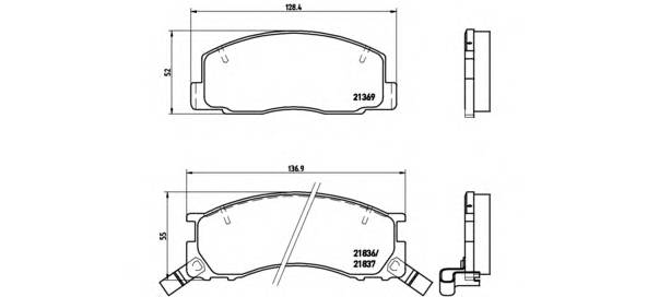 BREMBO P 83 029 Комплект тормозных колодок,