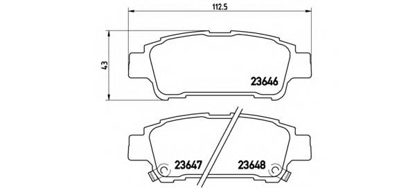 BREMBO P 83 056 Комплект тормозных колодок,