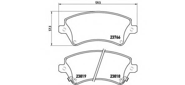 BREMBO P 83 064 Комплект гальмівних колодок,