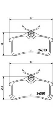 BREMBO P 83 084 Комплект тормозных колодок,