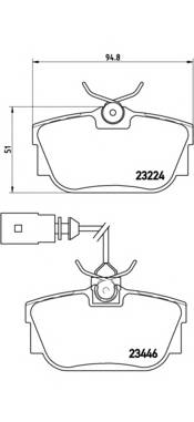 BREMBO P 85 046 Комплект гальмівних колодок,