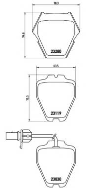 BREMBO P 85 067 Комплект гальмівних колодок,