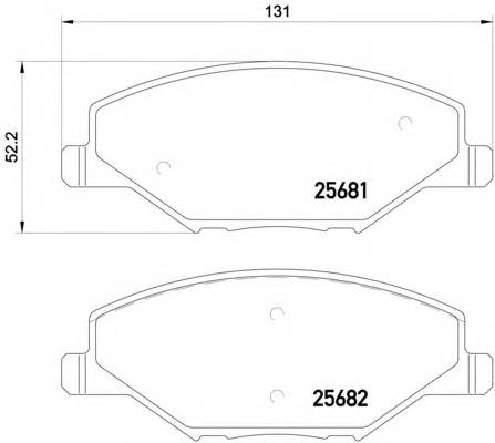 BREMBO P 85 121 Комплект гальмівних колодок,