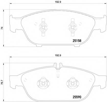 BREMBO P 85 127 Комплект гальмівних колодок,