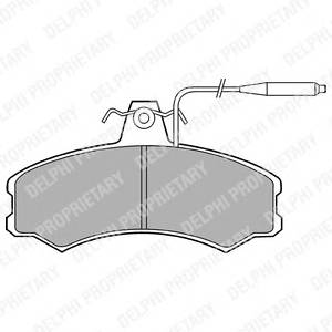 DELPHI LP378 Комплект гальмівних колодок,