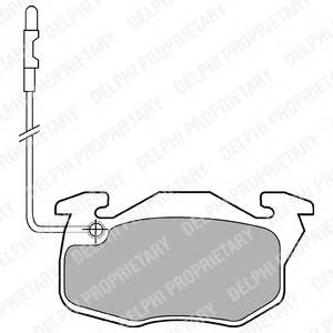DELPHI LP490 Комплект гальмівних колодок,
