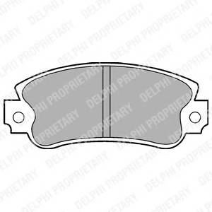 DELPHI LP509 Комплект гальмівних колодок,