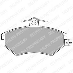 DELPHI LP778 Комплект гальмівних колодок,