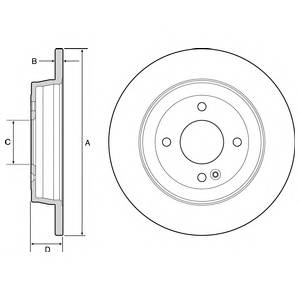 DELPHI BG4564 Тормозной диск