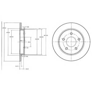 DELPHI BG2332 Тормозной диск