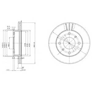 DELPHI BG2632 Тормозной диск