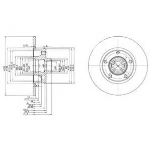 DELPHI BG2714 Гальмівний диск