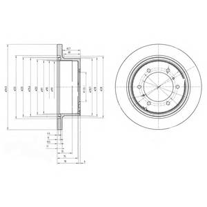 DELPHI BG3105 Тормозной диск