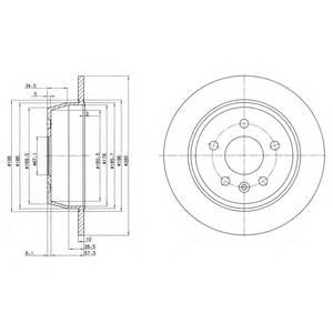 DELPHI BG3241 Тормозной диск