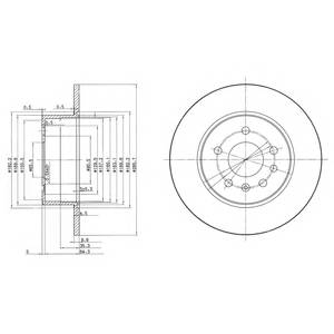 DELPHI BG3274 Гальмівний диск