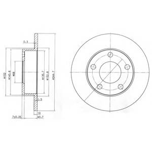 DELPHI BG3381 Гальмівний диск