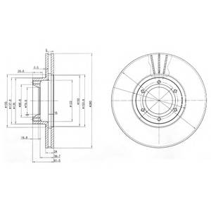 DELPHI BG3553 Гальмівний диск