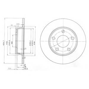 DELPHI BG3671 Гальмівний диск