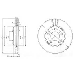 DELPHI BG3927 Гальмівний диск