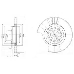 DELPHI BG3928 Гальмівний диск