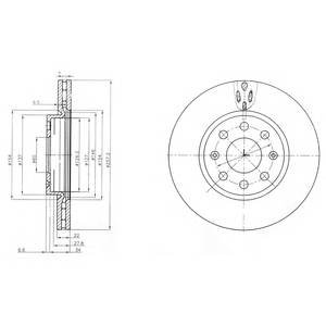 DELPHI BG4004 Гальмівний диск