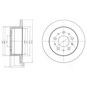 DELPHI BG4061 Тормозной диск