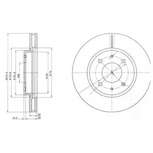 DELPHI BG4068 Тормозной диск