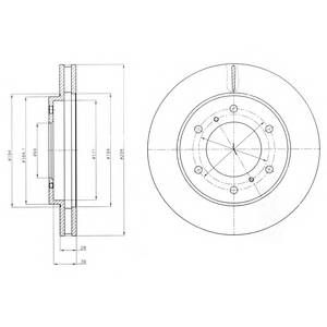 DELPHI BG4257 Тормозной диск