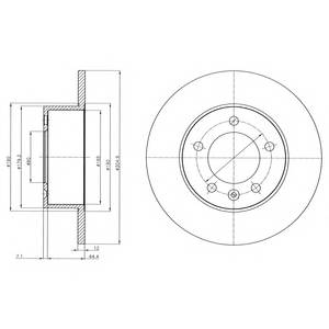 DELPHI BG4320 Тормозной диск