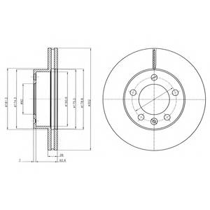 DELPHI BG4328 Тормозной диск