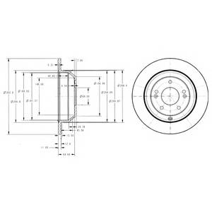 DELPHI BG4335 Тормозной диск