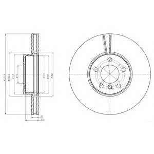 DELPHI BG9061 Гальмівний диск