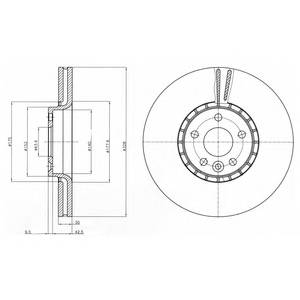 DELPHI BG9085 Гальмівний диск