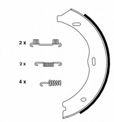 HELLA 8DA 355 050-561 Комплект тормозных колодок,