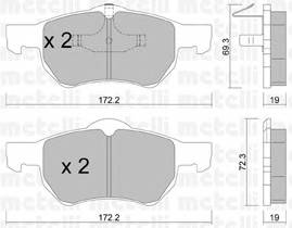 METELLI 22-0523-0 Комплект гальмівних колодок,