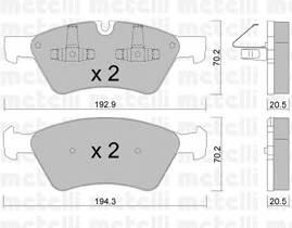 METELLI 22-0670-0 Комплект гальмівних колодок,