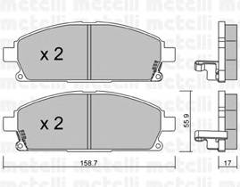 METELLI 22-0406-1 Комплект гальмівних колодок,