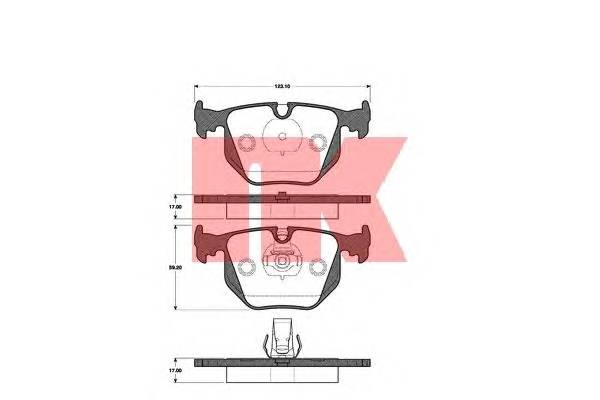 NK 221518 Комплект тормозных колодок,