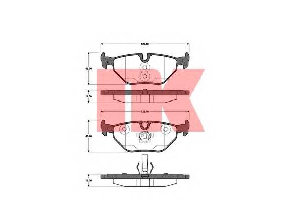 NK 221524 Комплект гальмівних колодок,