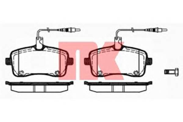 NK 223743 Комплект гальмівних колодок,
