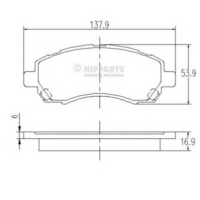 NIPPARTS J3607012 Комплект тормозных колодок,