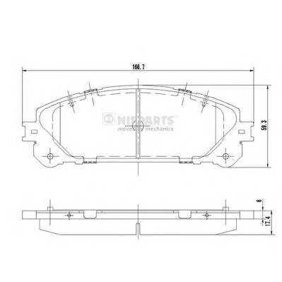 NIPPARTS N3602139 Комплект гальмівних колодок,