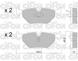 CIFAM 822-125-0 Комплект тормозных колодок,