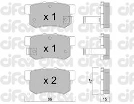 CIFAM 822-173-0 Комплект гальмівних колодок,