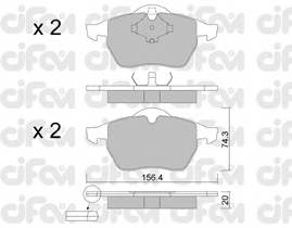 CIFAM 822-181-2 Комплект тормозных колодок,